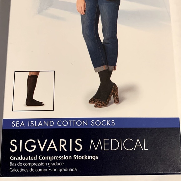 ✨SIGVARIS Sea Island Cotton Medical Socks Compression Socks Sz SL - Picture 4 of 6